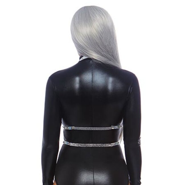 Iridescent Studded Vinyl Body Harness 8285