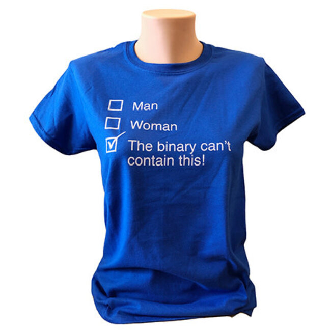 SALE! Binary Can't Contain This T-shirt, Fitted Hourglass Cut Size 3XL