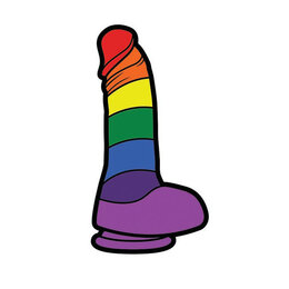 Rainbow Dildo Enamel Pin