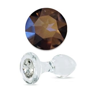 Crystal Delights Small Clear Jeweled Plug, Stormy Crystal