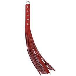 20 inch Strap Whip, Red Leather