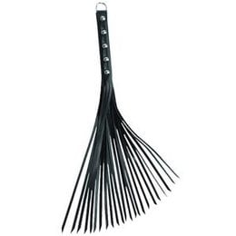 Suede and Fluff Mini Flogger, Black/Red - The Tool Shed: An Erotic Boutique