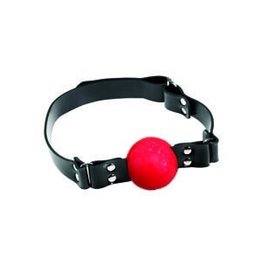 Ball Gag, Red Rubber with Rubber Strap