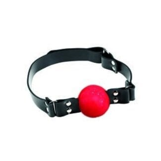 Ball Gag, Red Rubber with Rubber Strap