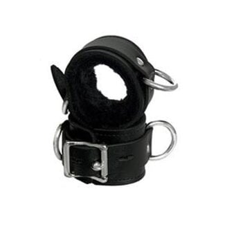 Fleece-Lined Cuffs, Locking Buckle, Black