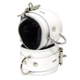 Fleece-Lined Cuffs, Locking Buckle, White