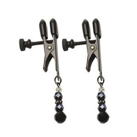 Nipple Clamps SPF-114 Blackline Broad Tip Beaded