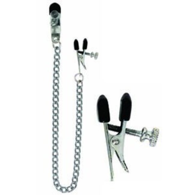 Nipple Clamps SPF-26 Broad Tip Adjustable with Chain