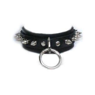 Spikes and O-Ring Collar, Black