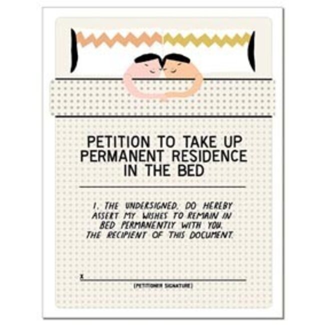 Bed Petition Greeting Card