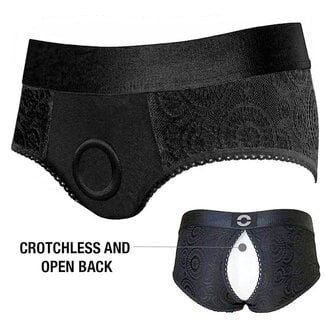 RodeoH Crotchless Panty Harness, Black