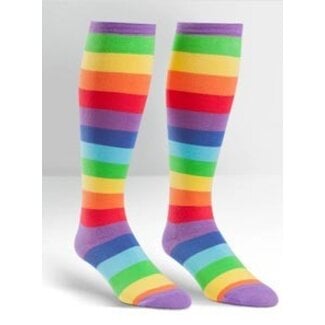 Super Juicy Rainbow Wide-Calf Knee Socks