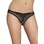 Crotchless Thong with Pearls 2066, Black size 3X/4X