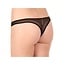 Crotchless Thong with Pearls 2066, Black size 3X/4X