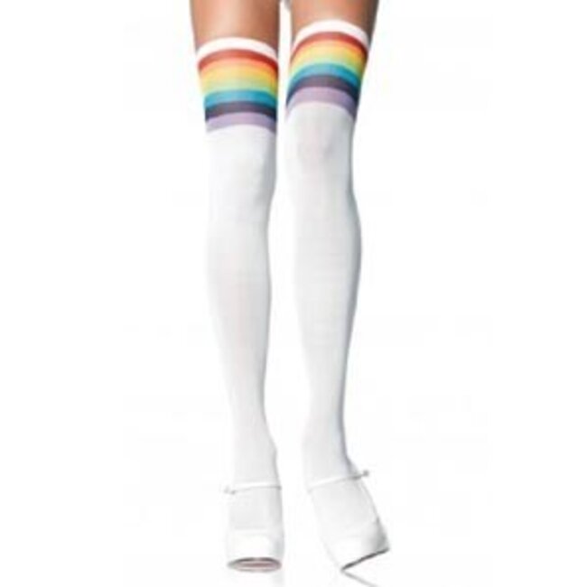 Over the Rainbow Opaque Thigh Highs 6612