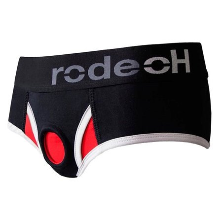 Rodeoh Brief + Harness, Black/Red