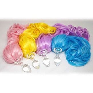 Crystal Delights Faux Pony Tail Plug, Pastel Colors