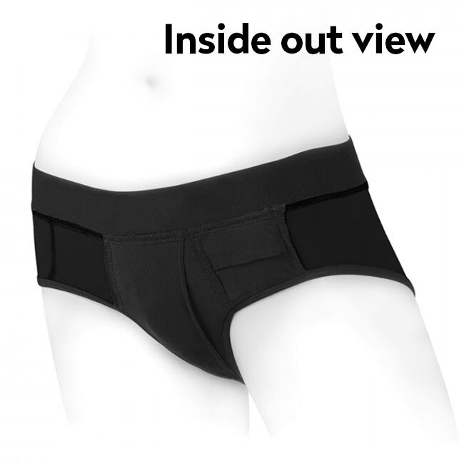 Tomboi Brief Harness Nylon, Black