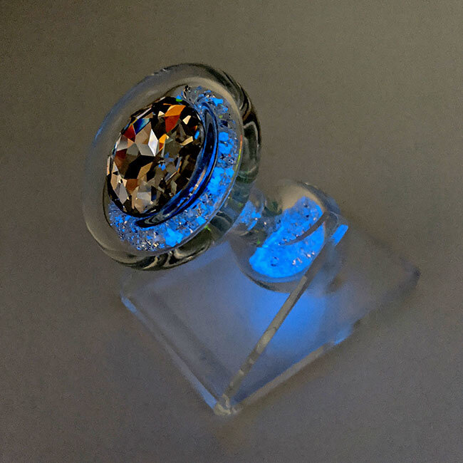 Crystal Sparkle Glow-In-The Dark Plug, Blue Blueberry Burst