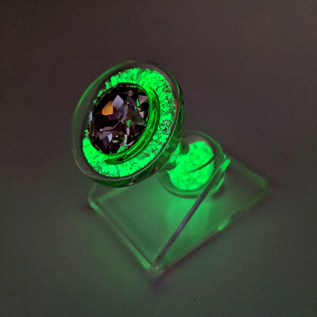 Crystal Sparkle Glow-In-The Dark Plug, Green Lime Rickey