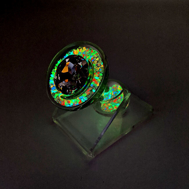 Crystal Sparkle Glow-In-The Dark Plug, Multi Tooti Fruiti