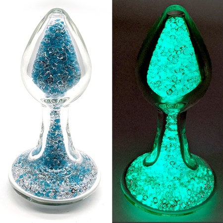 Crystal Sparkle Glow-In-The Dark Plug, Aqua Ocean Pop