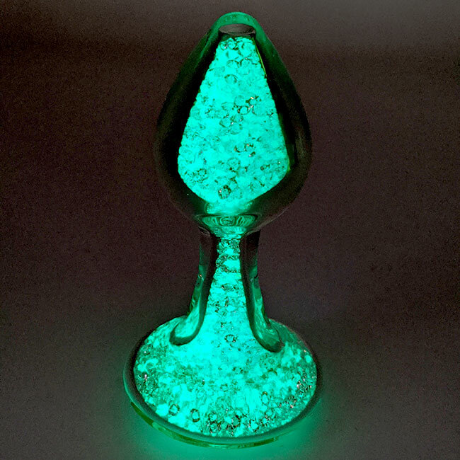 Crystal Sparkle Glow-In-The Dark Plug, Aqua Ocean Pop