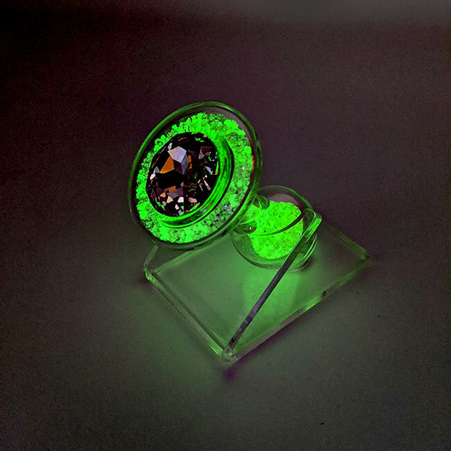 Crystal Sparkle Glow-In-The Dark Plug, Yellow Citrus Sour