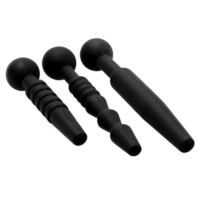 Dark Rods 3 Piece Silicone Penis Plug Set
