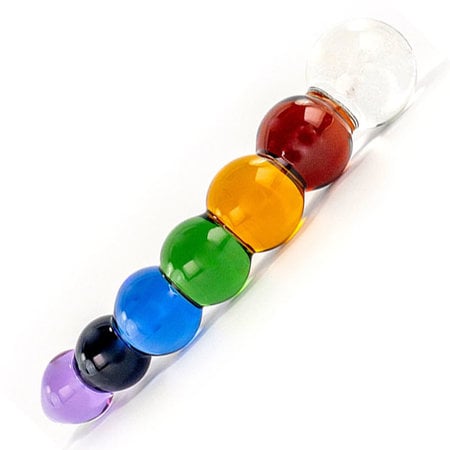 Rainbow Bubble Dildo with Dichroic Bulb