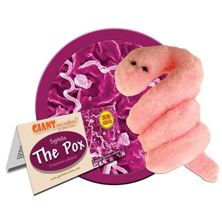 syphilis giant microbes plush toy