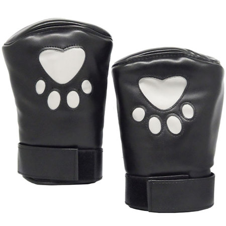 Paw Print Puppy Mitts, Vegan Leather