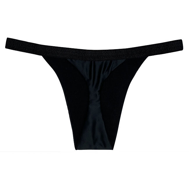 Divine Satin Thong, Black