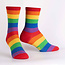 Radiant Rainbow Shimmer Crew Socks