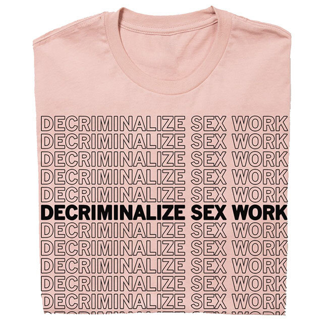Decriminalize Sex Work T-Shirt Fitted Hourglass Cut