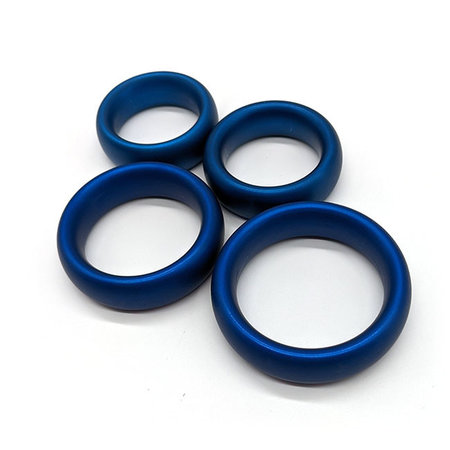 Excalibur Aluminum Donut Cock Ring, Blue