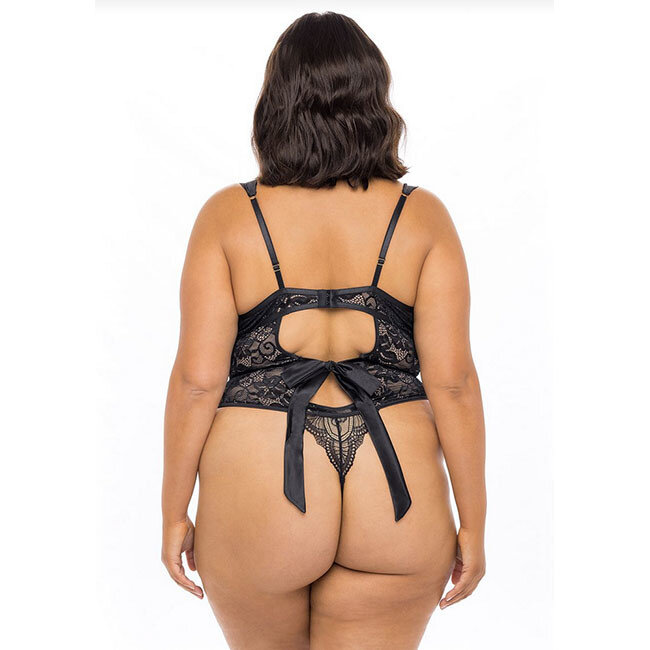 Gabrielle Scallop Eyelash Lace Teddy 51-11558