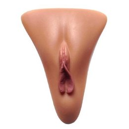 Selene Gaff With Silicone Vulva Insert, Caramel (Mid Skin Tone)