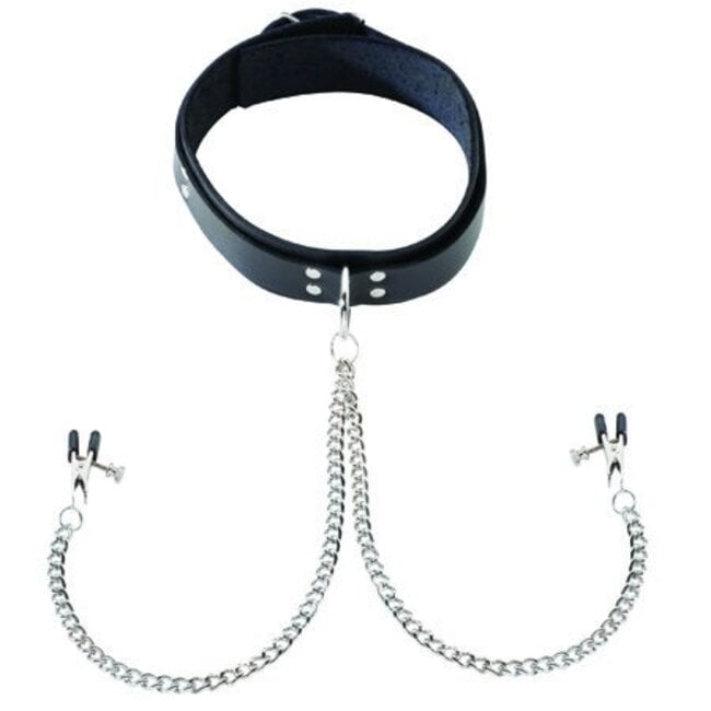 Collar with Attached Broad Tip Nipple Clamps BSPL-08J13
