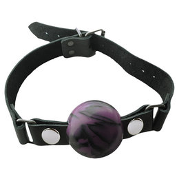 Silicone Ball Gag, 2 inch Purple Swirl