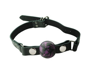 Silicone Ball Gag, 1.5 inch Purple Swirl - The Tool Shed: An Erotic Boutique