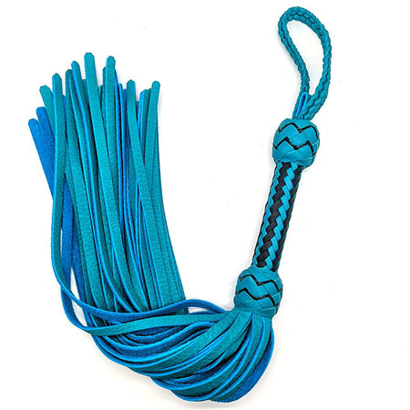 Whispers of Fire S120907 Turquoise Bulhide Flogger