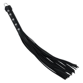 20 inch Strap Whip, Black Leather