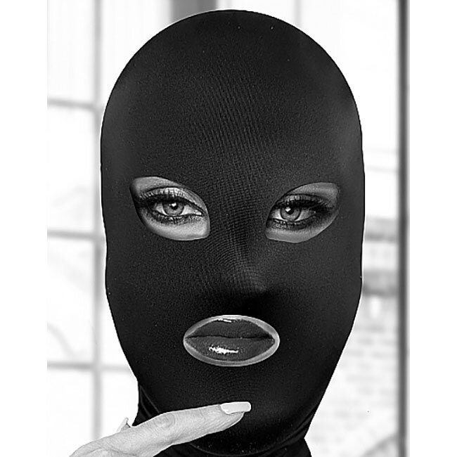 Subversion Mask Hood with Eye and Mouth Holes, Black