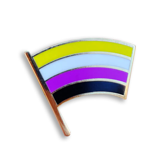 Nonbinary Flag Enamel Pin