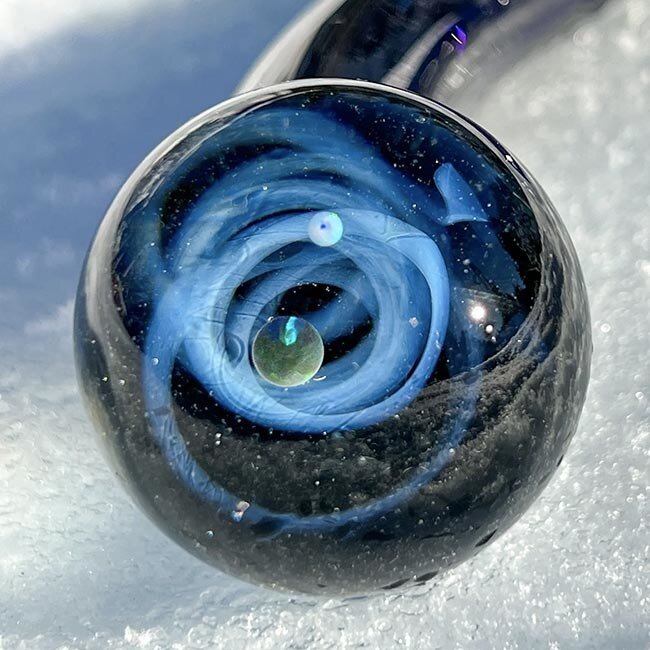 Galaxy Cobalt Glass Dildo