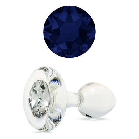 Crystal Delights Small Clear Jeweled Plug, Indigo Crystal