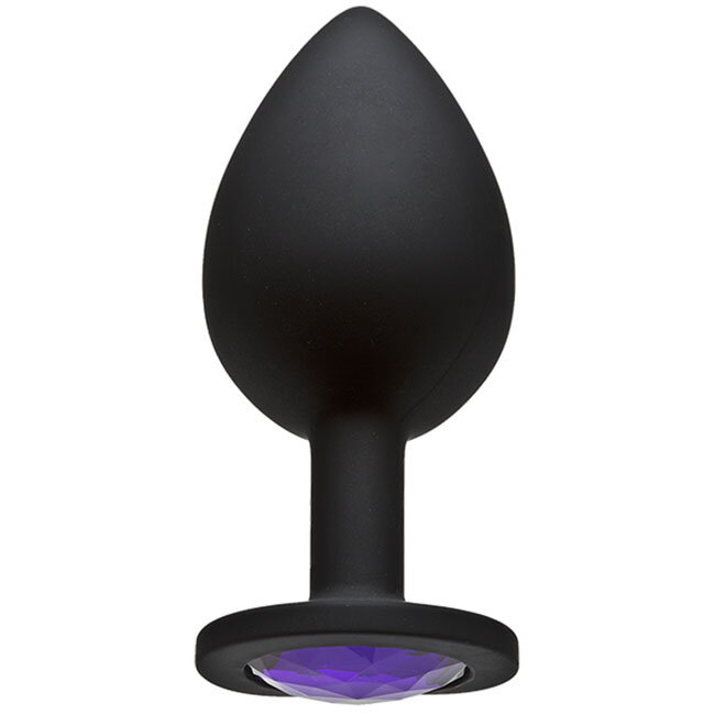 Booty Bling Jeweled Silicone Plug, Large