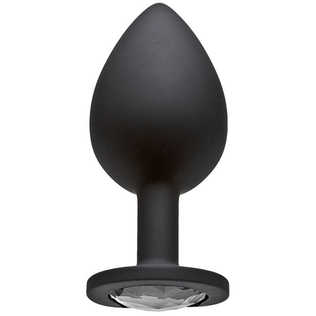 Booty Bling Jeweled Silicone Plug, Large