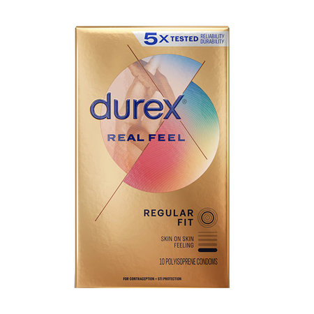 Durex RealFeel Non-latex Condoms, 10-pack